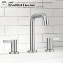 PARLOS Widespread 8 inch Bathroom Sink Faucet 3 Hole Vanity Faucet with cUPC Faucet Supply Lines, Brushed Nickel, 1.2GPM, 1437702PD