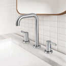 PARLOS Widespread 8 inch Bathroom Sink Faucet 3 Hole Vanity Faucet with cUPC Faucet Supply Lines, Brushed Nickel, 1.2GPM, 1437702PD
