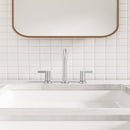 PARLOS Widespread 8 inch Bathroom Sink Faucet 3 Hole Vanity Faucet with cUPC Faucet Supply Lines, Brushed Nickel, 1.2GPM, 1437702PD