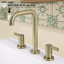 PARLOS Widespread 8 inch Bathroom Sink Faucet 3 Hole Vanity Faucet with cUPC Faucet Supply Lines, Matte Black, 1.2GPM, 1437708PD