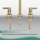 PARLOS Widespread 8 inch Bathroom Sink Faucet 3 Hole Vanity Faucet with cUPC Faucet Supply Lines, Matte Black, 1.2GPM, 1437708PD