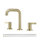 PARLOS Widespread 8 inch Bathroom Sink Faucet 3 Hole Vanity Faucet with cUPC Faucet Supply Lines, Matte Black, 1.2GPM, 1437708PD