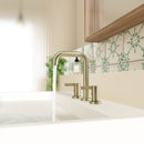 PARLOS Widespread 8 inch Bathroom Sink Faucet 3 Hole Vanity Faucet with cUPC Faucet Supply Lines, Matte Black, 1.2GPM, 1437708PD