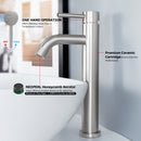 EZANDA Tall Bathroom Faucet Single Handle Vessel Sink Faucet One Hole Bowl Basin Mixer With Water Supply Lines, Brushed Nickel