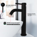 EZANDA Tall Bathroom Faucet Single Handle Vessel Sink Faucet One Hole Bowl Basin Mixer With Water Supply Lines, Matte Black