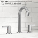 PARLOS 2-Handle Widespread 8 inch Bathroom Sink Faucet 3 Hole Vanity Faucet with cUPC Faucet Supply Lines, Brushed Nickel, 1.2GPM, 1437602PD