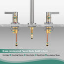 PARLOS 2-Handle Widespread 8 inch Bathroom Sink Faucet 3 Hole Vanity Faucet with cUPC Faucet Supply Lines, Brushed Nickel, 1.2GPM, 1437602PD