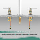 PARLOS Widespread 8 inch Bathroom Sink Faucet 3 Hole Vanity Faucet with cUPC Faucet Supply Lines, Chrome, 1.2GPM, 1437701PD