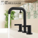 PARLOS Widespread 8 inch Bathroom Sink Faucet 3 Hole Vanity Faucet with cUPC Faucet Supply Lines, Matte Black, 1.2GPM, 1437704PD