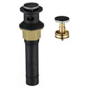 PARLOS Pop up Sink Drain Stopper with Overflow for Bathroom Sink Vessel, Matte Balck, 2104704