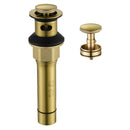 PARLOS Pop up Sink Drain Stopper Anti-Clogging with With Overflow for Bathroom Sink Vessel, Brushed Gold, 2104708