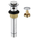 PARLOS Anti-Clogging Pop up Sink Drain Stopper with Overflow for Bathroom Sink Vessel, Brushed Nickel, 2104702