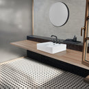 NEWATER 8 inch Widespread 2-Handle Bathroom Sink Faucet Basin Mixer Tap with Faucet Supply Lines & Metal Pop-up Drain Matte Black, 2004011