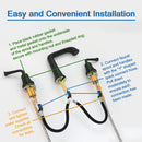 NEWATER 8 inch Widespread 2-Handle Bathroom Sink Faucet Basin Mixer Tap with Faucet Supply Lines & Metal Pop-up Drain Matte Black, 2004011