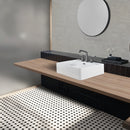 NEWATER 8 inch Widespread 2-Handle Bathroom Sink Faucet Basin Mixer Tap with Faucet Supply Lines & Metal Pop-up Drain Black Stainless, 2004051