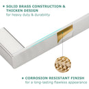 PARLOS Brass Bathroom Accessory Hareware Set 4 Pack Included Towel Bar, Hand Towel Holder, Toilet Paper Holder, Robe Hook , Brushed Nickel, Doris (2102502)