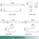 PARLOS Brass Bathroom Accessory Hareware Set 4 Pack Included Towel Bar, Hand Towel Holder, Toilet Paper Holder, Robe Hook , Brushed Nickel, Doris (2102502)