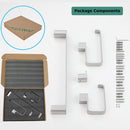 PARLOS Brass Bathroom Accessory Hareware Set 4 Pack Included Towel Bar, Hand Towel Holder, Toilet Paper Holder, Robe Hook , Brushed Nickel, Doris (2102502)