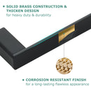 PARLOS Brass Bathroom Accessory Hareware Set 4 Pack Included Towel Bar, Hand Towel Holder, Toilet Paper Holder, Robe Hook , Matte Black, Doris (2102504)