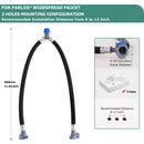 Replacement Quick Connect Hose for PARLOS Widespread Faucet Snap-in Fast Lock Lines (2102601)