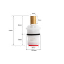 PARLOS Ceramic Stem Disc Faucet Cartridge Replacement for Bathroom Tap (1 Pair Hot & Cold), 2103201