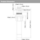 PARLOS Pop up Sink Drain Stopper Anti-Clogging with With Overflow for Bathroom Sink Vessel, Gunmetal Grey, 2104711