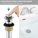 PARLOS Anti-Clogging Pop up Sink Drain Stopper with Overflow for Bathroom Sink Vessel, Brushed Nickel, 2104702