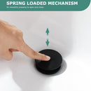 PARLOS Push and Seal Pop Up Drain Stopper with Overflow for Bathroom Sink Faucet Vessel Vanity, Matte Black, 20861