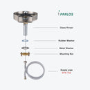 PARLOS Glass Rinser for Kitchen Sink with Supply Lines, Brushed Nickel, 1438502