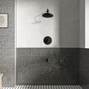 NEWATER Black Dual Function Shower Faucet Set with Tub Spout，Shower Trim Kit(Valve Included) with 8 Inch shower head,Rain Mixer Shower System Wall Mounted Fixtures Rainfall Shower Combo Set(1001011)