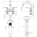 NEWATER 2-Handle 4 Inch Centerset Bathroom Sink Faucet with Metal Pop-up Sink Drain Lavatory Faucet Mixer Tap Deck Mounted Oil Rubbed Bronze (3002021)