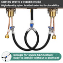 PARLOS Widespread Two Handles Bathroom Sink Faucet Brushed Nickel, 1.2GPM 1435002PD