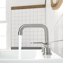 PARLOS Two-Handle Widespread Bathroom Sink Faucet Three Hole Lavatory Faucet with Metal Pop-up Sink Drain Brushed Nickel, 1436002