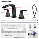 PARLOS 2-Handle Widespread Waterfall Roman Bathtub Faucet Tub Filler, Oil Rubbed Bronze (1434203)