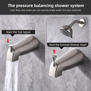 NEWATER Brushed Nickel Tub and Shower Trim Kit Single-Handle Faucet Set Pressure balancing shower system (401101-2)