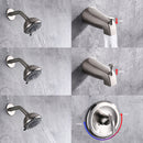 NEWATER Brushed Nickel Tub and Shower Trim Kit Single-Handle Faucet Set Pressure balancing shower system (401101-2)