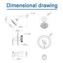 NEWATER Brushed Nickel Tub and Shower Trim Kit Single-Handle Faucet Set Pressure balancing shower system (401101-2)