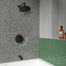 NEWATER Black Dual Function Shower Faucet Set with Tub Spout，Shower Trim Kit(Valve Included) with 8 Inch shower head,Rain Mixer Shower System Wall Mounted Fixtures Rainfall Shower Combo Set(1001011)