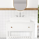 PARLOS Two-Handle Widespread Bathroom Sink Faucet Three Hole Lavatory Faucet with Metal Pop-up Sink Drain Brushed Nickel, 1436002