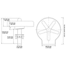 PARLOS Glass Rinser for Kitchen Sink with Supply Lines, Brushed Nickel, 1438502