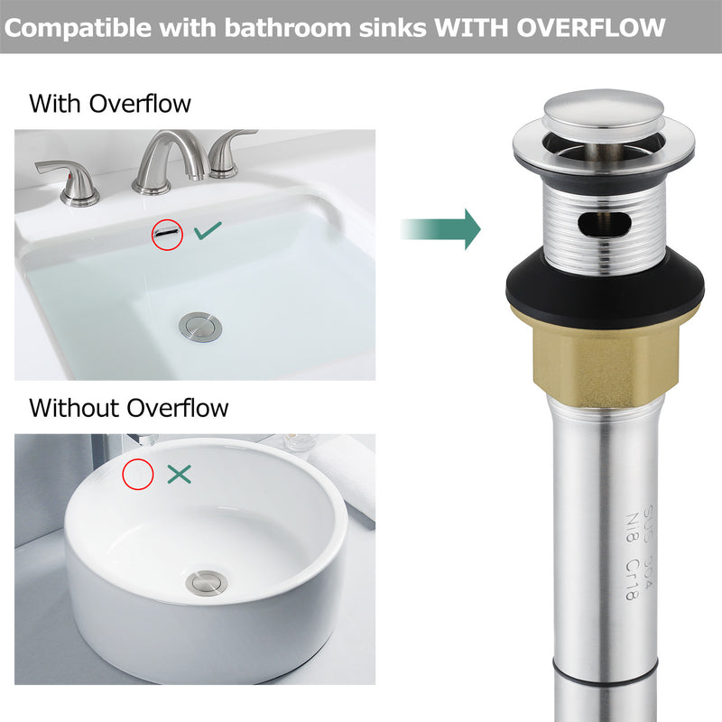 Reviews for Purelux Pop up Drain Stopper for Bathroom Faucet Vanity or Vessel Si Reviews for Purelux Pop up Drain Stopper for Bathroom Faucet Vanity or Vessel Si