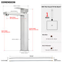 EZANDA Single Handle Vessel Sink Faucet Tall Bathroom Bowl Basin Mixer Tap One Hole With Water Supply Line, Brushed Nickel