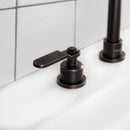 PARLOS Two-Handle Widespread Bathroom Sink Faucet Three Hole Lavatory Faucet with Metal Pop-up Sink Drain Oil Rubbed Bronze, 1436003