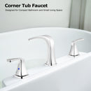 PARLOS 2-Handle Widespread Waterfall Roman Bathtub Faucet Tub Filler with Valve, Chrome, 1434201