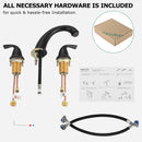 PARLOS Widespread 2-Handles Bathroom Sink Faucet Oil Rubbed Bronze, 1.2GPM (1435003PD)