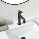 Newater Brass Single Handle Bathroom Sink Faucet with Pop Up Drain, Deck Plate and Cupc Faucet Supply Lines, Oil Rubbed Bronze, 7001021