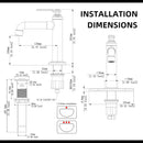 Newater Brass Single Handle Bathroom Sink Faucet with Pop Up Drain, Deck Plate and Cupc Faucet Supply Lines, Oil Rubbed Bronze, 7001021