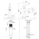 NEWATER Brass Single-Handle Bathroom Sink Faucet  for Vanity, Vessel,  Rv ,Commercial Lavatory with Deck Plate ,Metal Pop Up Drain & Supply Lines，Matte Black