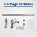 Newater Single Handle Bathroom Sink Faucet with Pop Up Drain, Deck Plate and Cupc Water Supply Lines, Brushed Nickel, 7002031