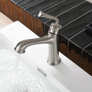 Newater Single Handle Bathroom Sink Faucet with Pop Up Drain, Deck Plate and Cupc Water Supply Lines, Brushed Nickel, 7002031